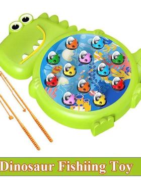 Dinosaur Simple Magnetic Fishing Toys Play Rod Game Toys for