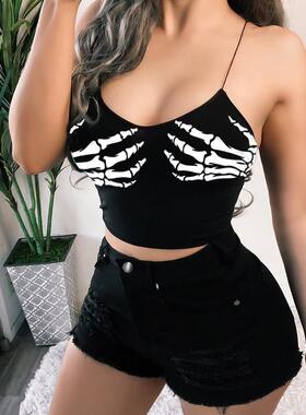 V-Neck Tube Top Camisole Crop Top V 领抹胸吊带露脐修身小背心