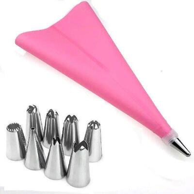 10pcs/set Silicone Pastry Bag Tips Kitchen DIY Icing Cream