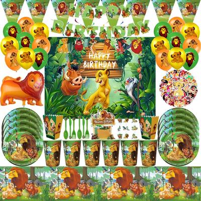 Lion King Simba Birthday Party Decorations Paper Cups Plates