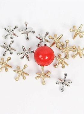 10 Set of Jacks Game Christmas Toys Kit Play Jacks Board Gam