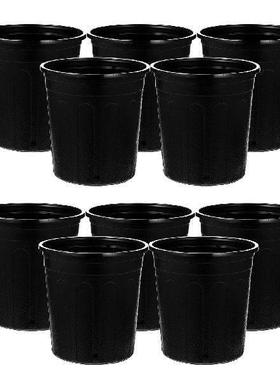 10 Pcs Plastic Flower Pots Root Control Lightweight Black