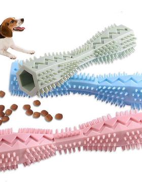 Dog Toothbrush Durable Dog Chew Toy Stick Soft Rubber Tooth