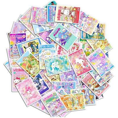 50Pcs Kawaii Poster Sanrio Stickers Kuromi My Melody Cinnamo