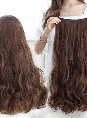 One piece wig piece, long curly hair piece, thick wig, curl