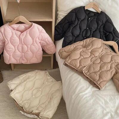 Campus Style Children Down Cotton Outerwear Boys Girls Autum