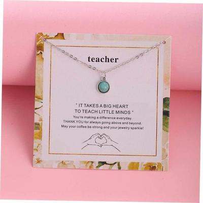 Vintage Turquoise Pendant Necklace Card Necklace female项炼