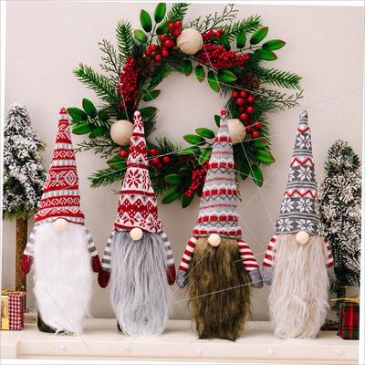 Christmas faceless doll long beard wine bottle sleeve酒套