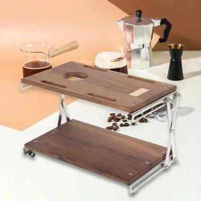 Camping Shelf Rack Kitchen Wooden Lightweight Stainless