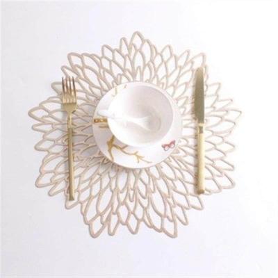 PVC placemat hibiscus flower table mat non-slip insulation