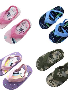 Toddler Flip Flops Shoes Little Kid Sandals with Back Strap