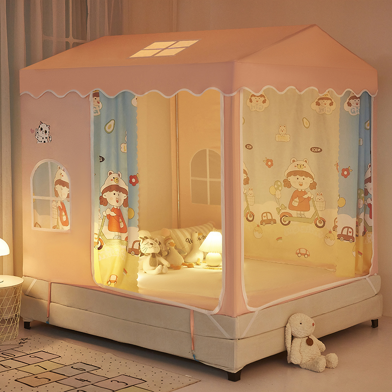 新款房顶坐式床帘蚊帐