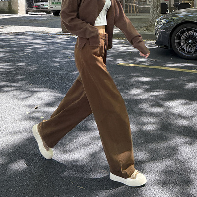 实拍美式登山工装裤女新款宽松休闲阔腿裤户外洗水棉机能风运动裤