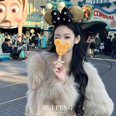 迪士尼亮片蝴蝶结耳朵发箍