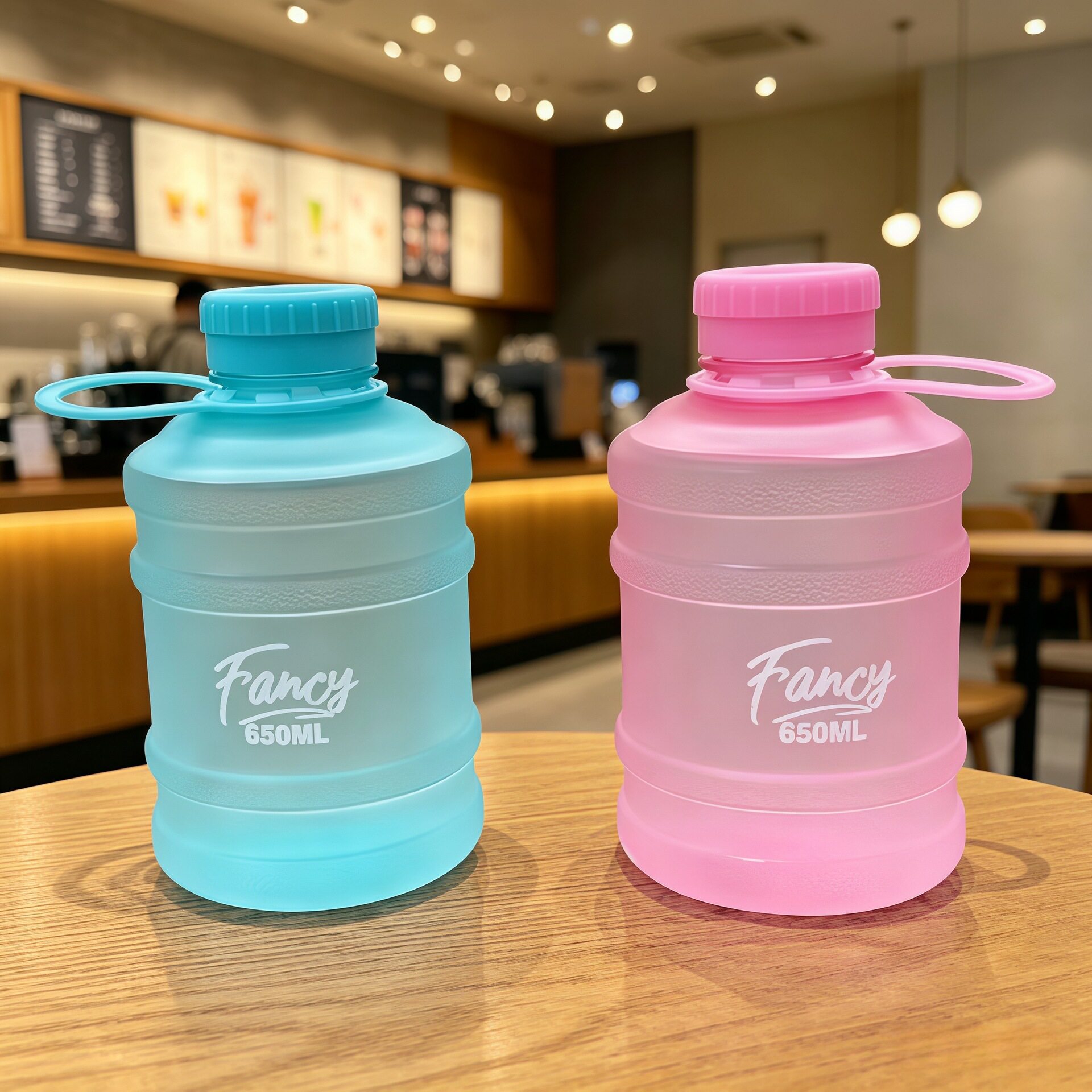 夏天塑料吸管水杯创意透明水桶杯儿童学生水杯大容量运动水壶杯子