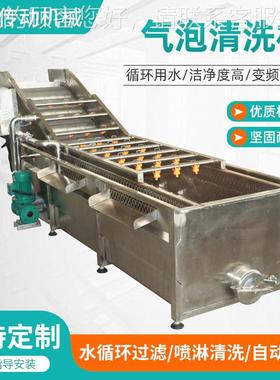 气泡清机果蔬清洗风干线半IVT成品净菜加设备自动气全泡洗清洗工