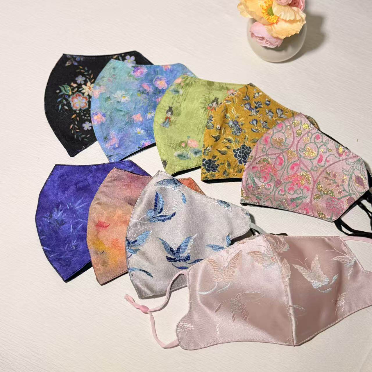 香云纱真丝夏季防晒立体面罩