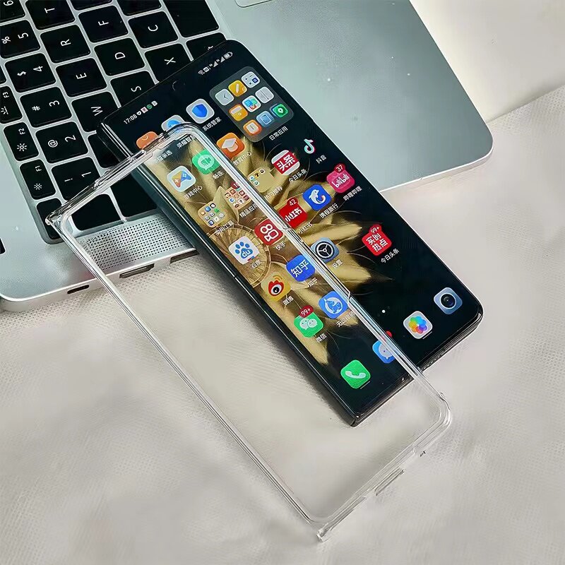 华为mate x3折叠屏手机前盖壳双划撤口黑色透明matex3典藏版磨砂硬壳