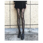 蕾丝花朵渔网袜白丝袜性感连裤 socks stockings 袜Women Fishnet
