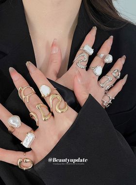 百搭滴油跨境开口个性食指欧美