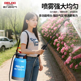 德力西喷壶打药家用加压超强压力超细雾浇花喷花用的浇水壶