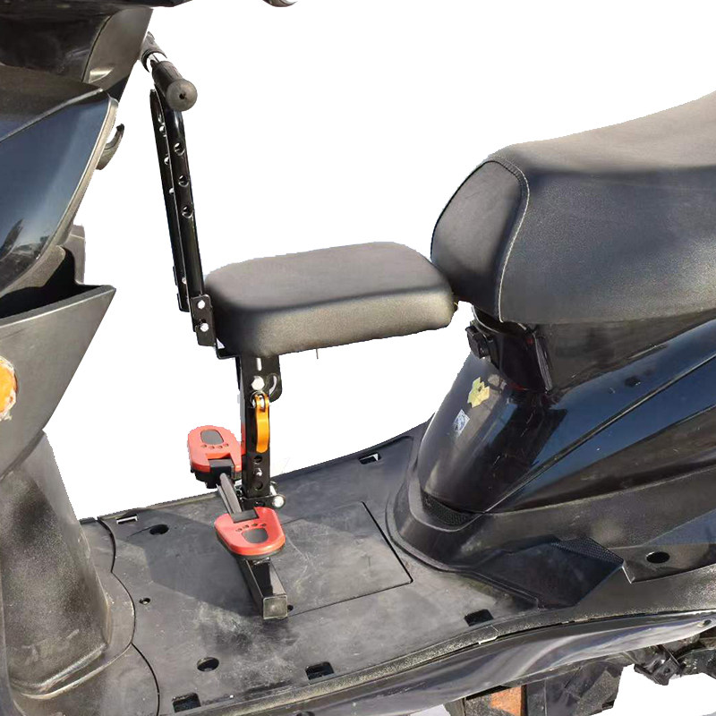 极速电动摩托车儿童座椅前置可折叠车座踏板车P宝宝椅子电瓶车小