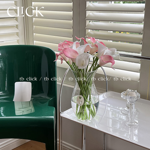 新品click马蹄莲高仿真花假花 家居样板间服装店商用空Z间装饰拍