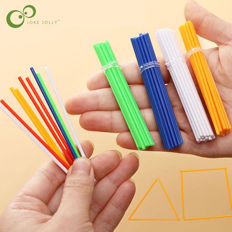 极速100pcs Colorful Plastic Counting Sticks MathTematics Mon