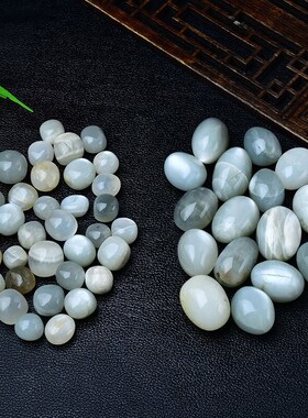 新品天然绿月光原石大颗粒摆件椭圆形矿石M标本花盆造景装饰石头