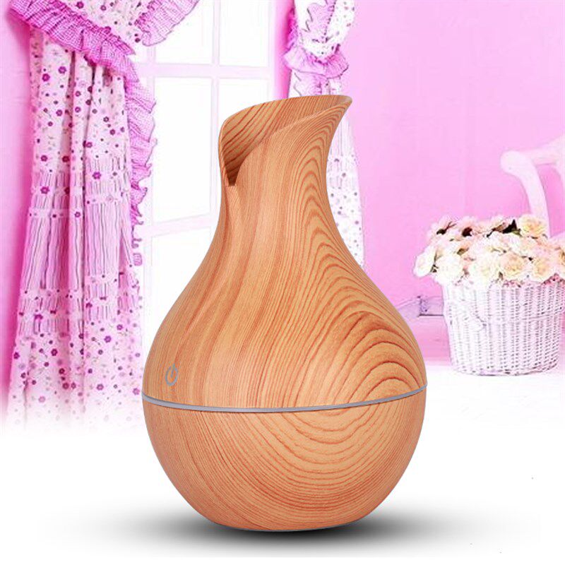 极速木纹小花瓶加湿器卧室家用自动喷雾空气净化床头W装饰品迷你