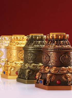 极速电动手c摇电转动底座合金底座西藏式两色多款可选手摇座莲花