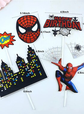 极速Spiderman Theme Cake Decorations Super HeroR Avengers Hu