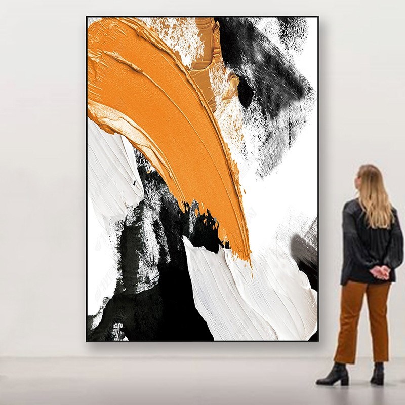 极速手绘油画方形客厅背景墙装饰画特价H抢购玄关肌理抽象挂画轻图片
