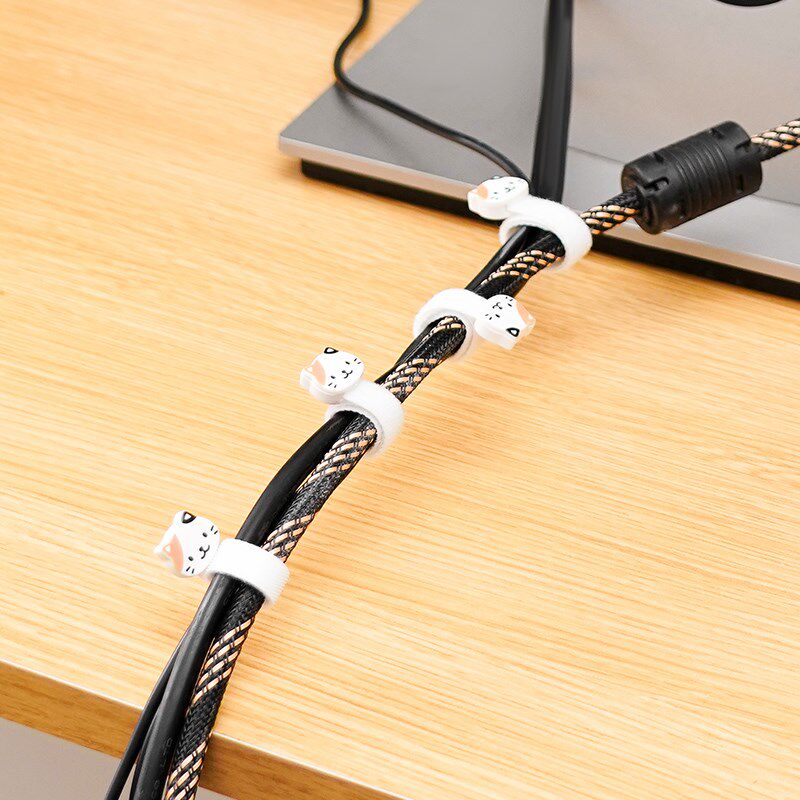 极速数据线收纳充电线魔术贴扎带束绑H带绕线整理桌面电脑固定走