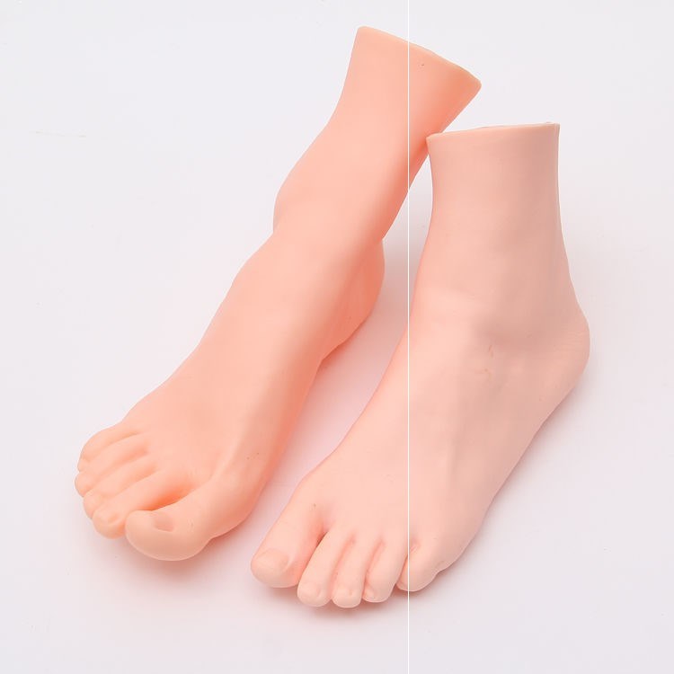 极速美脚脚模仿真美甲直播足模脚C丫女脚模鞋恋足拍摄鞋袜模型舔