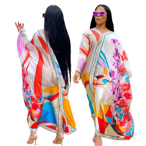 新品Boubou Afrjicain Femme 2022 African Print Dashiki Clothe