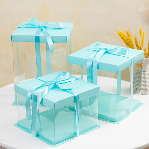新品Transparent Cake Box 4-inch 6-inFch 8-inch 10-inch 1r2F-
