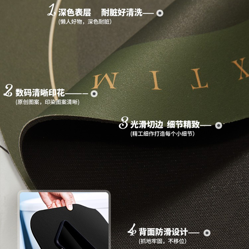 极速新年入户进门门口硅藻泥吸水地垫软垫兔年Q新款门垫卫生间浴