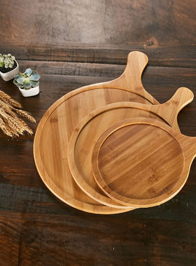 极速Bamboo wood pizza plate baking pizzEa pOlate q home boar