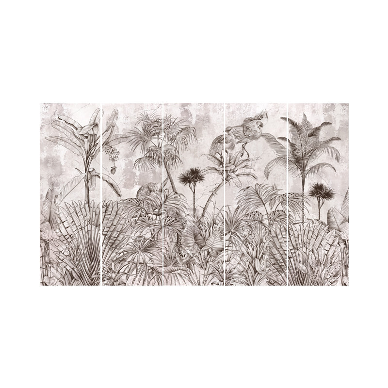 极速《丛林c之舞》法式复古自粘屏风贴纸丛林豹子翻新贴餐厅背景,家装主材,自贴墙纸/自粘墙纸,淘宝优惠券,粉丝福利购,淘宝优惠卷