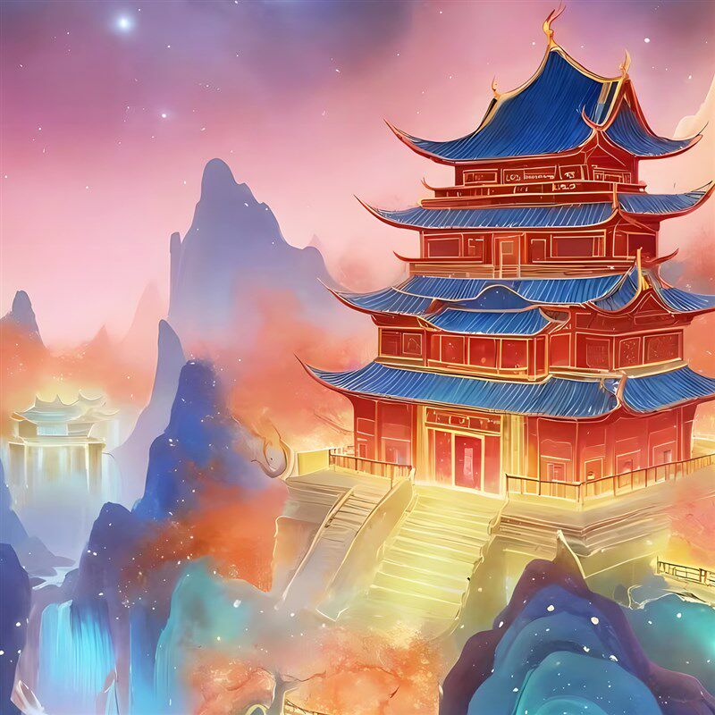 新品仙家堂口山水画暗堂背景风景画仙家挂画客厅风水Y仙境卷轴堂