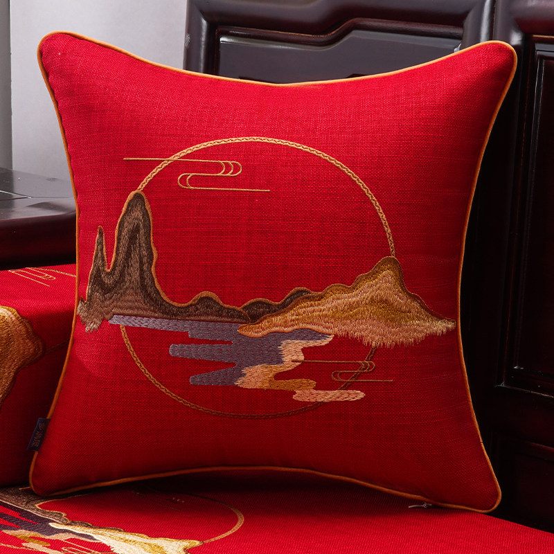 新品新中式抱枕靠垫抱枕套午睡z床上靠垫长条沙发午睡办公室大尺