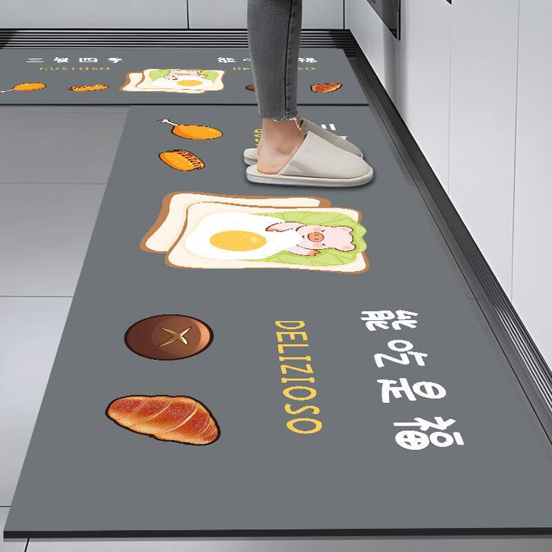 极速New Nordic stylelong strip kitchen floor mat Ubathroom c