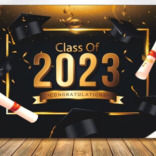 新品.2023 Graduation Season BannerE Background Cloth GRAD Th