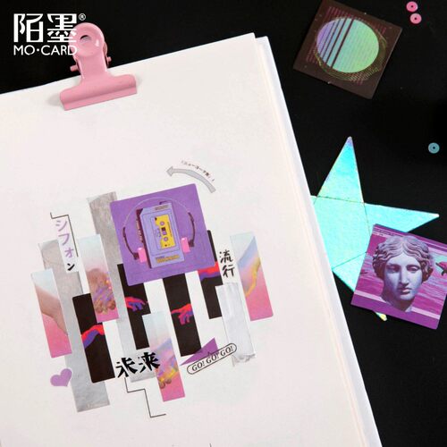 新品45Pcs/Box Purple Seriesz Stickers Aesthetic Stickers