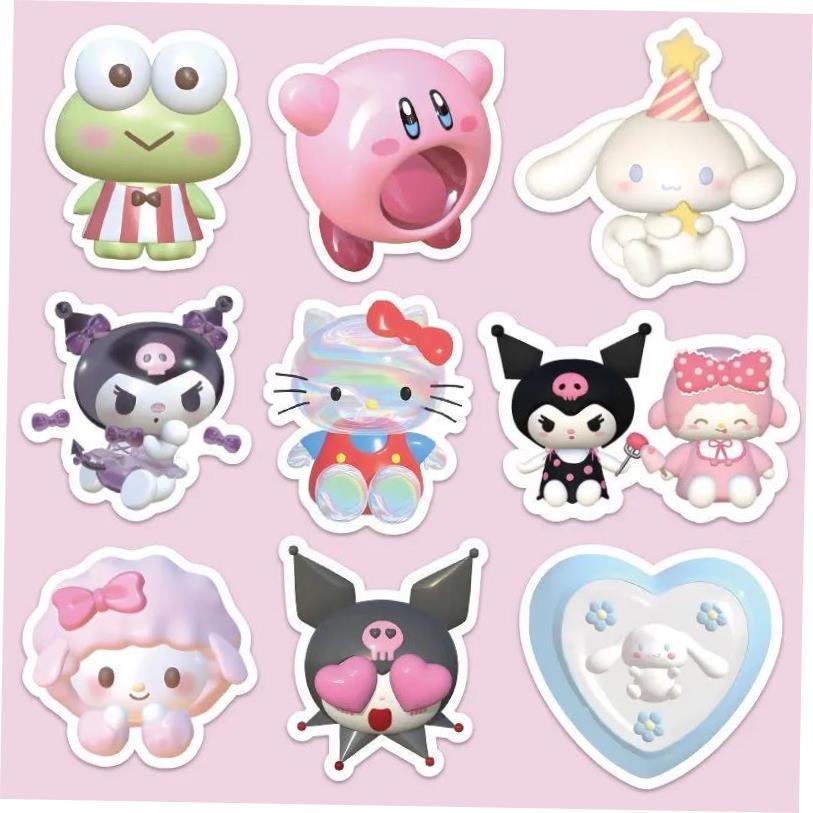 50/100pcs 3D Avatar Sanrio Sticker Cartoon Cute Girl DIY Dec