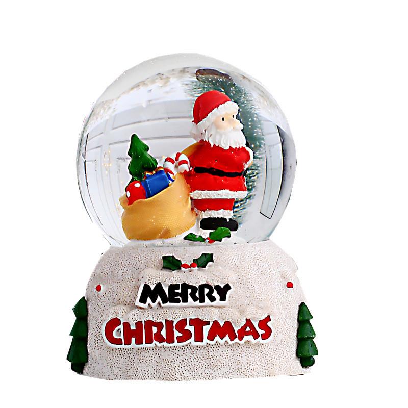 Christmas luminous crystal ball music box Eve children gift