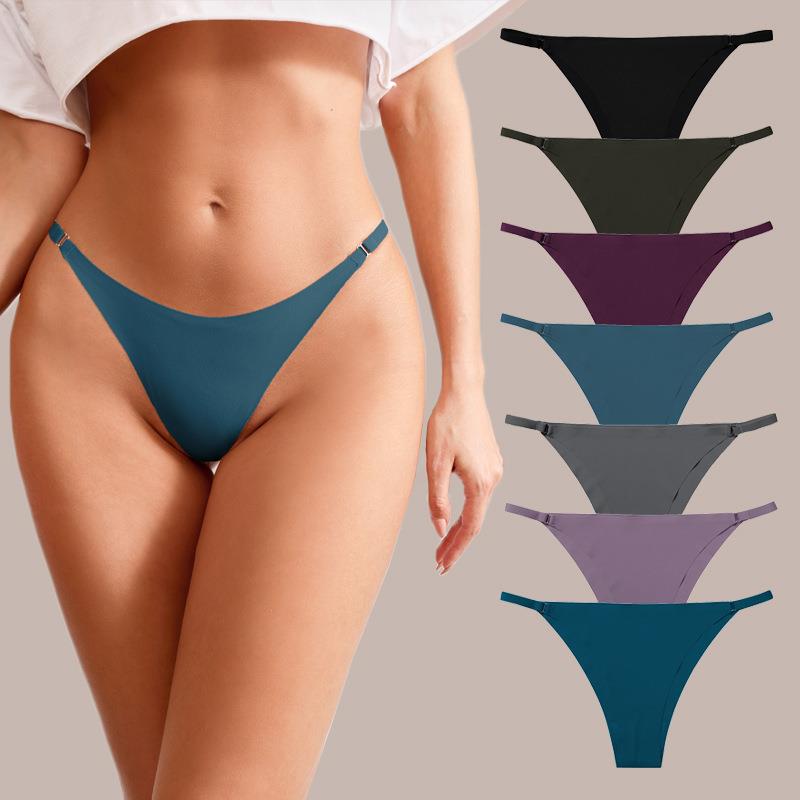 Seamless Ice Silk Underwear Ladies Low Waist Briefs Panties