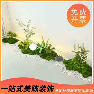 松雨仿真绿植景观橱窗装饰摆件