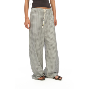 宽松阔腿裤 条纹度假海岛休闲裤 轻松空气感 oinimi